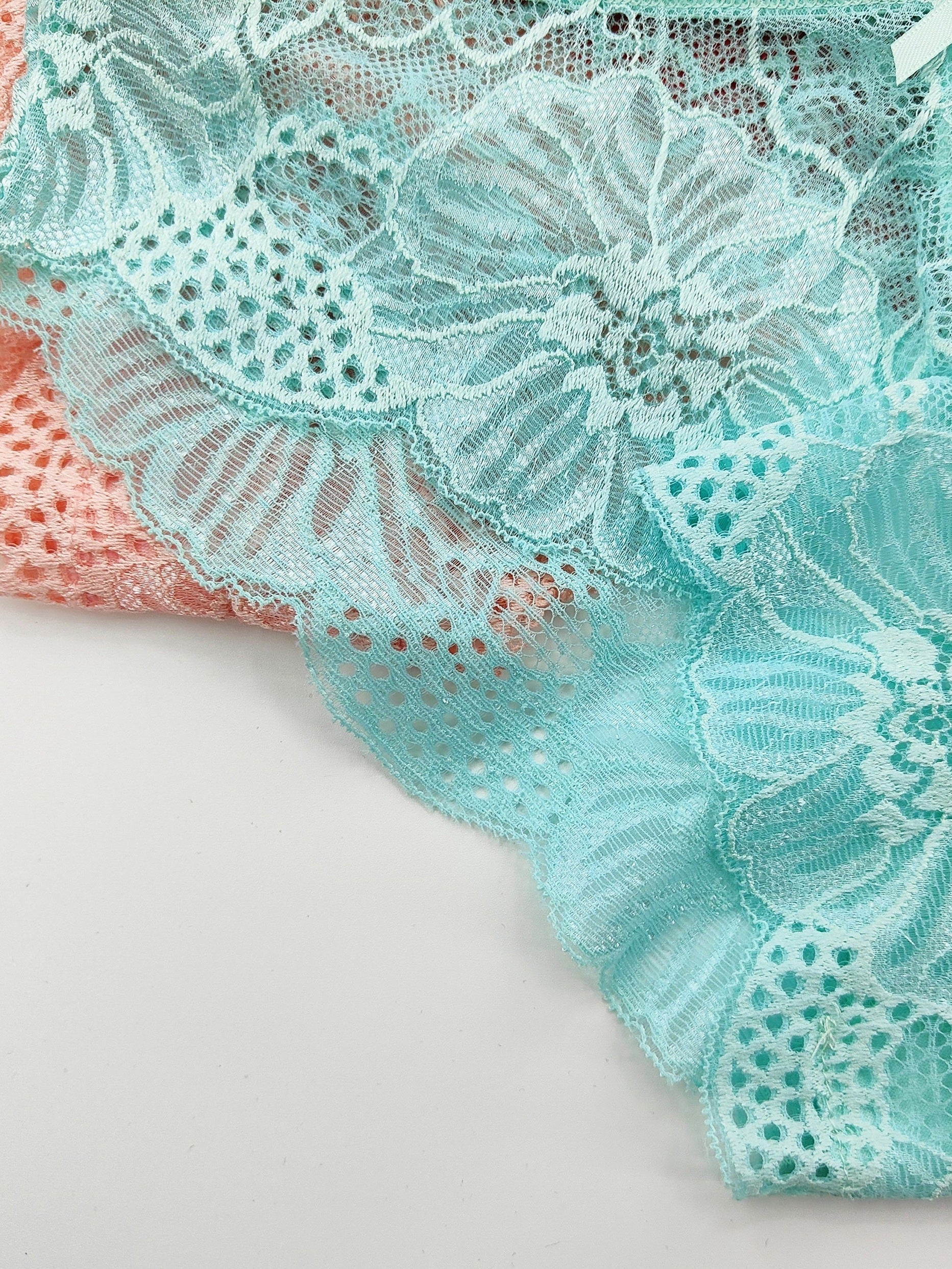 6pcs Comfortable Jacquard Lace Bow Hipster Bikini Panties, Low Waist Breathable Women's Lingerie & Underwear