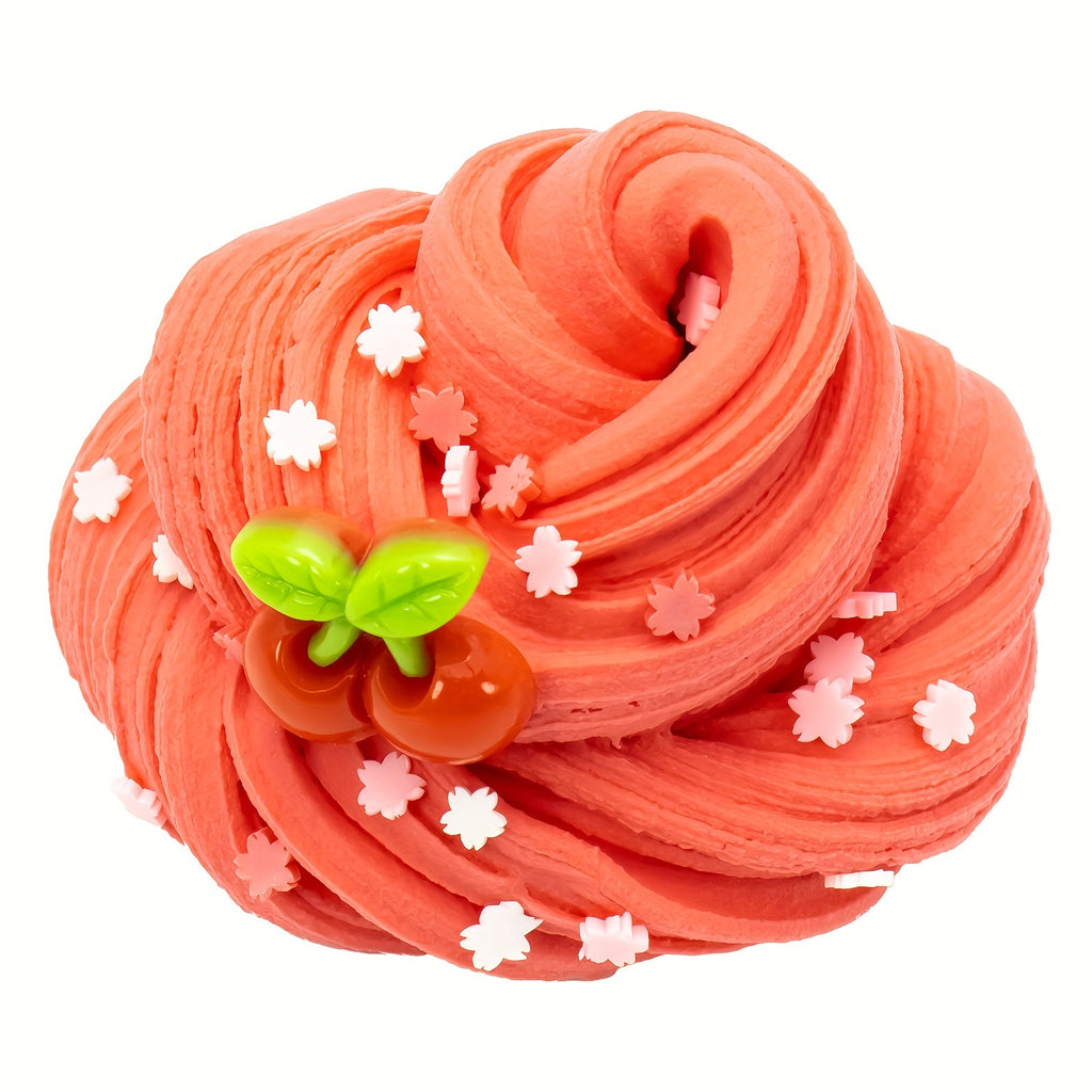 1pc 2.37oz Strawberry Cherry Cake Ice Cream Butter Slime, Super Soft And Non-Sticky Slime Party Favors, Slime Toys, Christmas Gifts