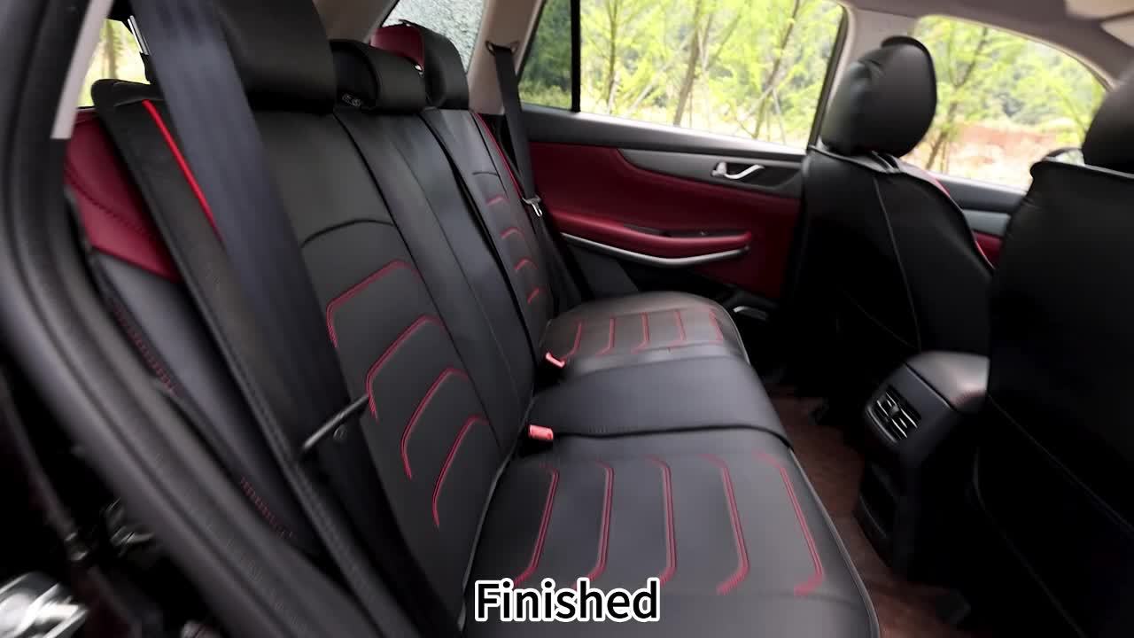 5-Seat Full Set Faux Leather Car Seat Covers - Waterproof All-Weather Protection,