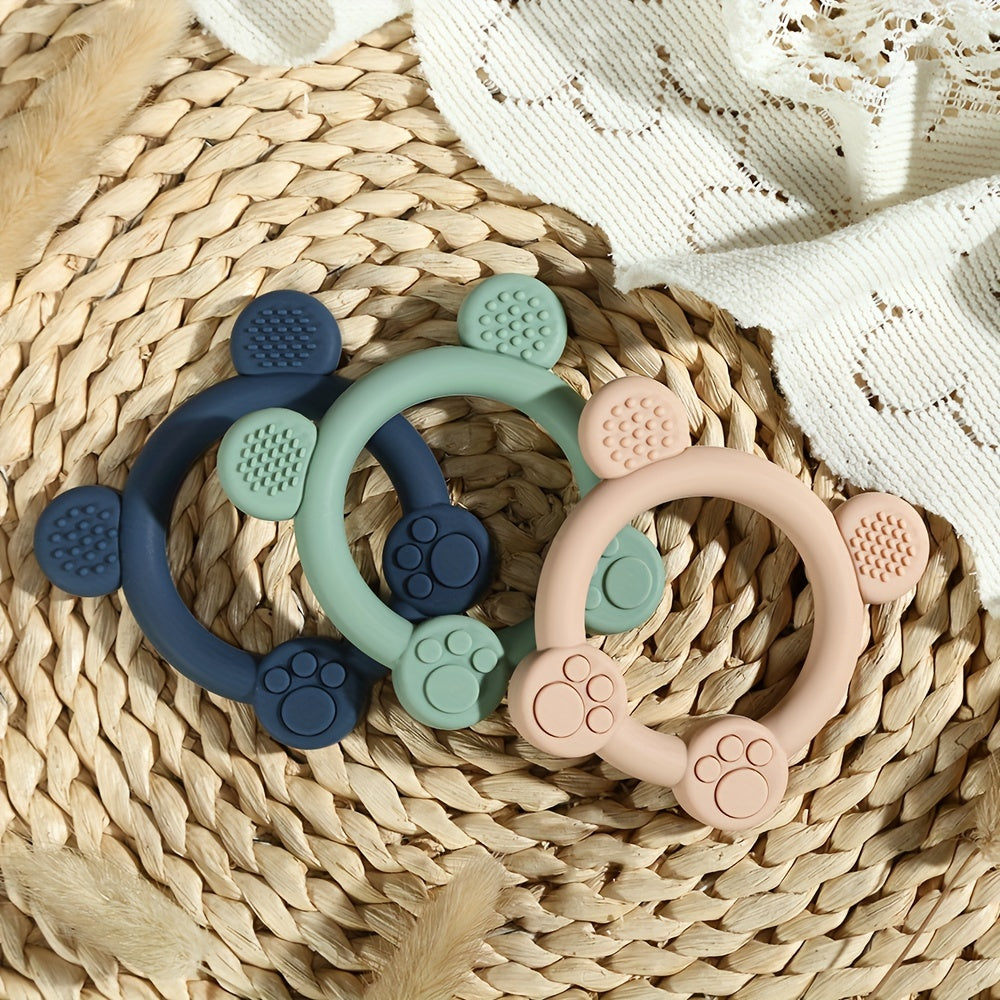 Silicone Baby Teethers for 0-3 Years - Food Grade, Boilable, Bite-Resistant Teething Toys - Machine Wash Safe Set for Infants