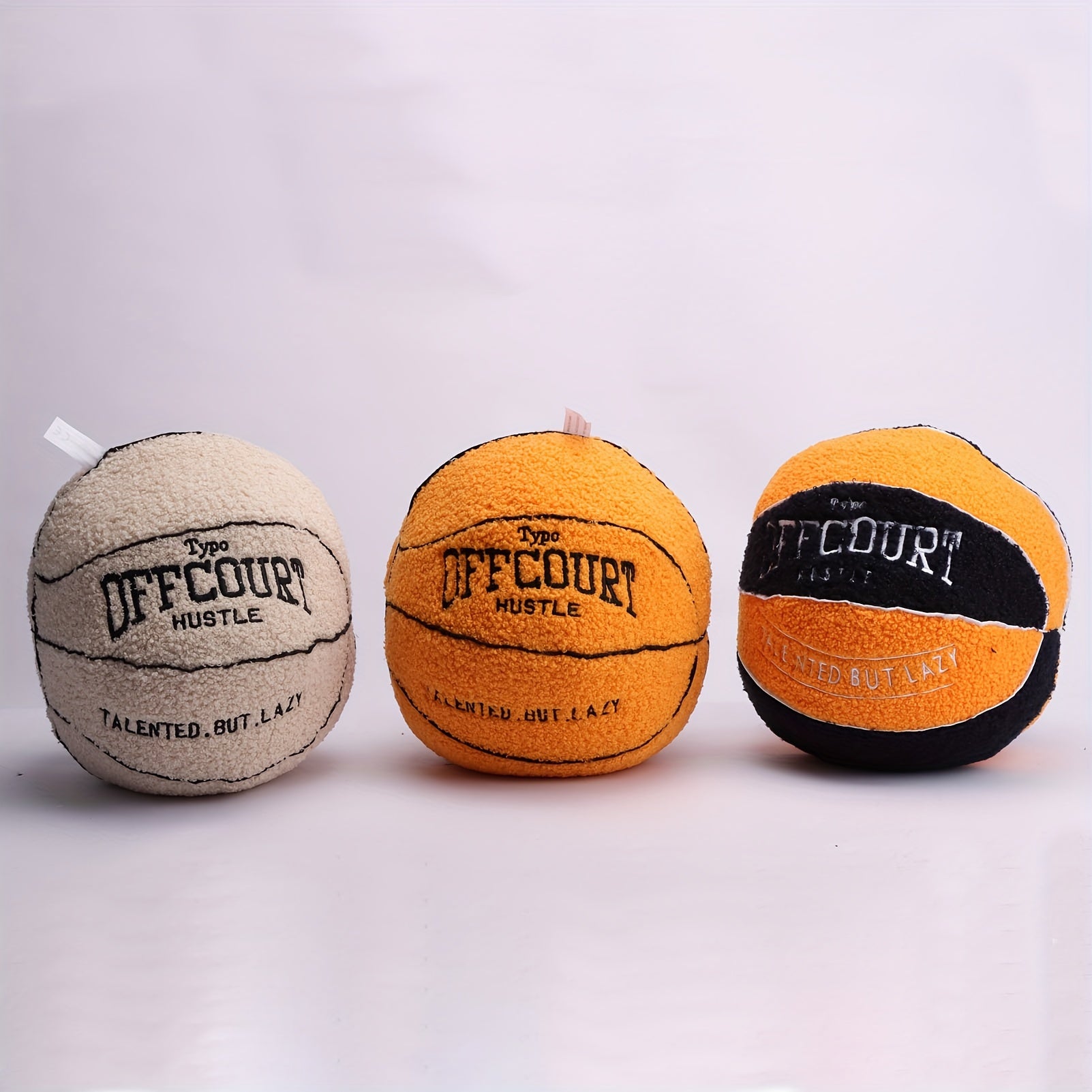 6 Styles Adorable Offcourt Basketball Pillow Soft Basketball Stuffed Toys Simulation Basketball Plush Toys Ball Plush Doll Cuddly Ball Pluishies Perfect Gift For Friends Soft Nap Pillow Throw Pillow