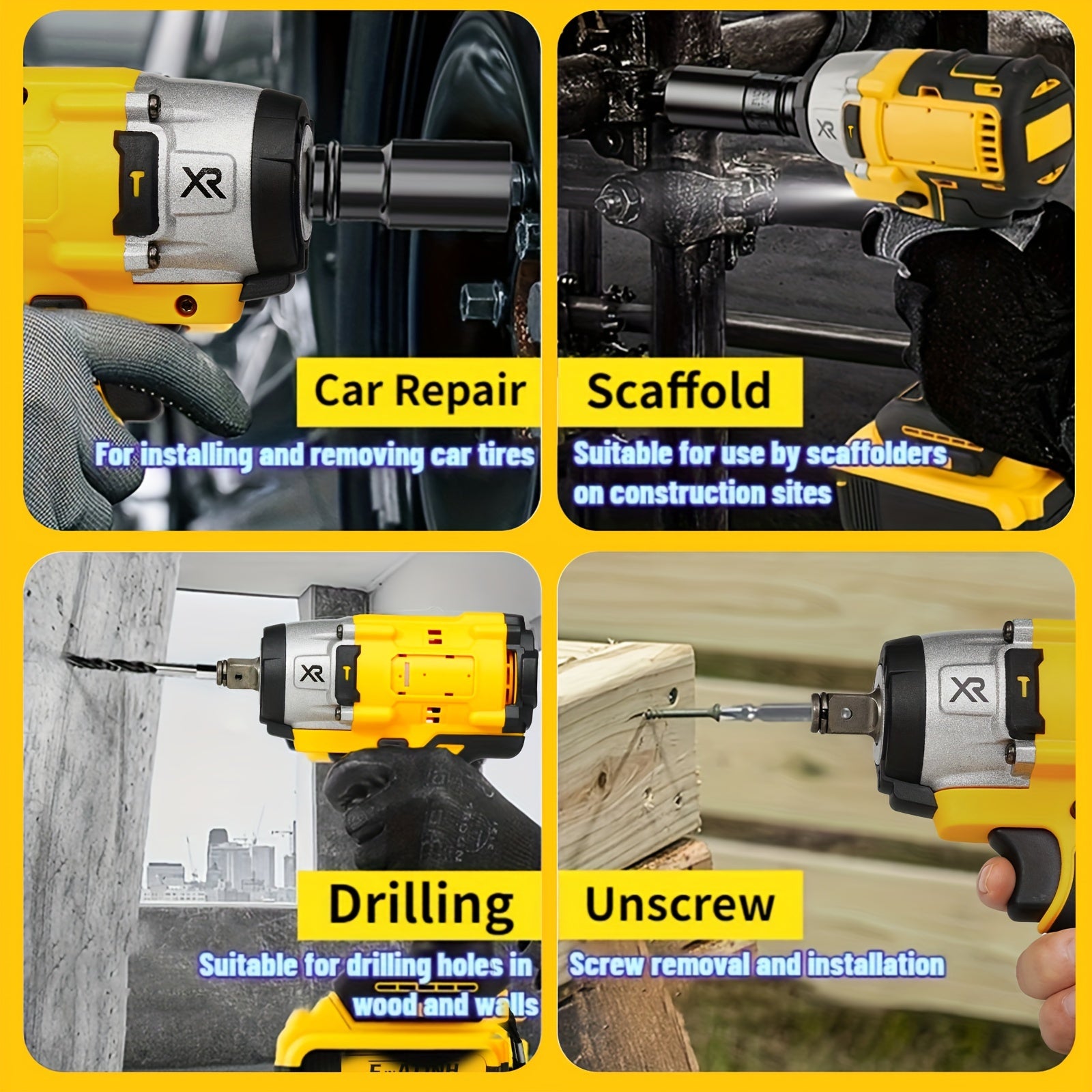 Impact Wrench High Power Impact Gun Bare Machine 430n.m-3600 Rpm-no Sharp Impact Medium Impact Driver-suitable DeWALT-3 In 1 Impact Wrench-suitable For Automotive And Home Use