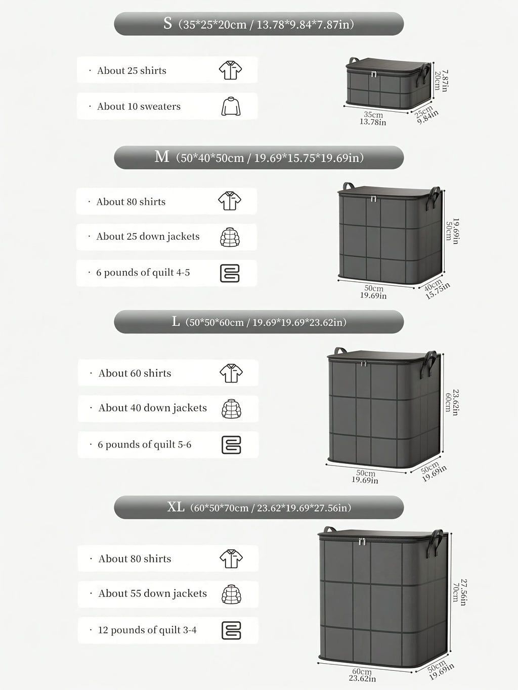 1pc of Clothing Storage Bag, Travel Bag, Large Capacity, with Handles, Foldable, Suitable for Quilts, Storing Clothes, Cotton Jackets, Blankets, Toys, Etc, Under-Bed Storage