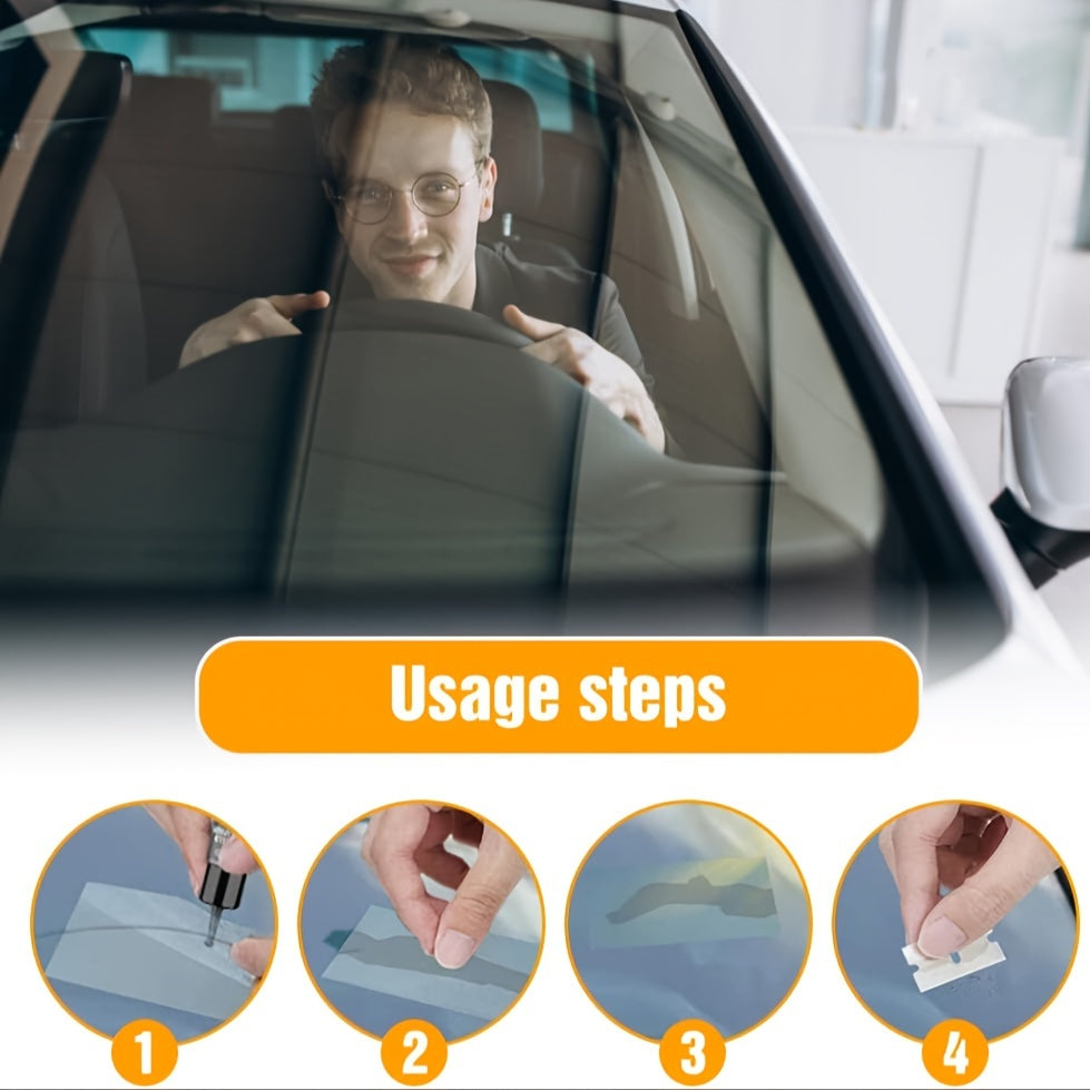 Windshield Crack Repair Kit, Windshield Repair Kit For Chips And Cracks, Car Window Glass Liquid Repair Set, Cracks Gone Glass Kit Automotive Windscreen Tool For Fixing Chips, Glass Repair Fluid