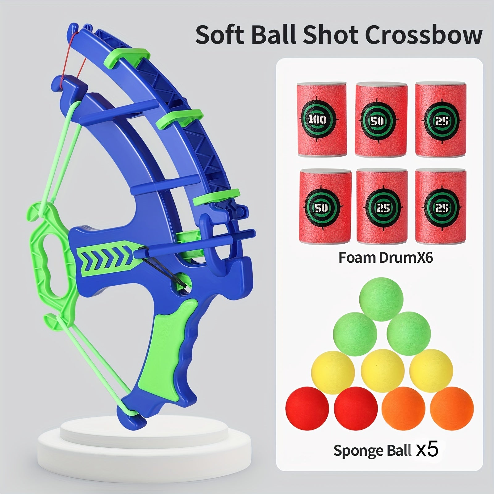 12pcs Blue & Green Interactive Bow and Arrow Game Set with Colorful Balls - Educational Soft Bullet Target Toy for Indoor/Outdoor Family Fun & Parent-Youngsters Bonding, Toys And Games