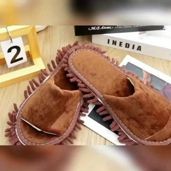 1 Pair of Detachable Floor Cleaning Slippers, Ultra-Soft and Quiet Floor Cleaning Slippers, One Size Fits All, Cleaning Supplies, Cleaning Tools, Bathroom Supplies, Reusable Cleaning Cloth