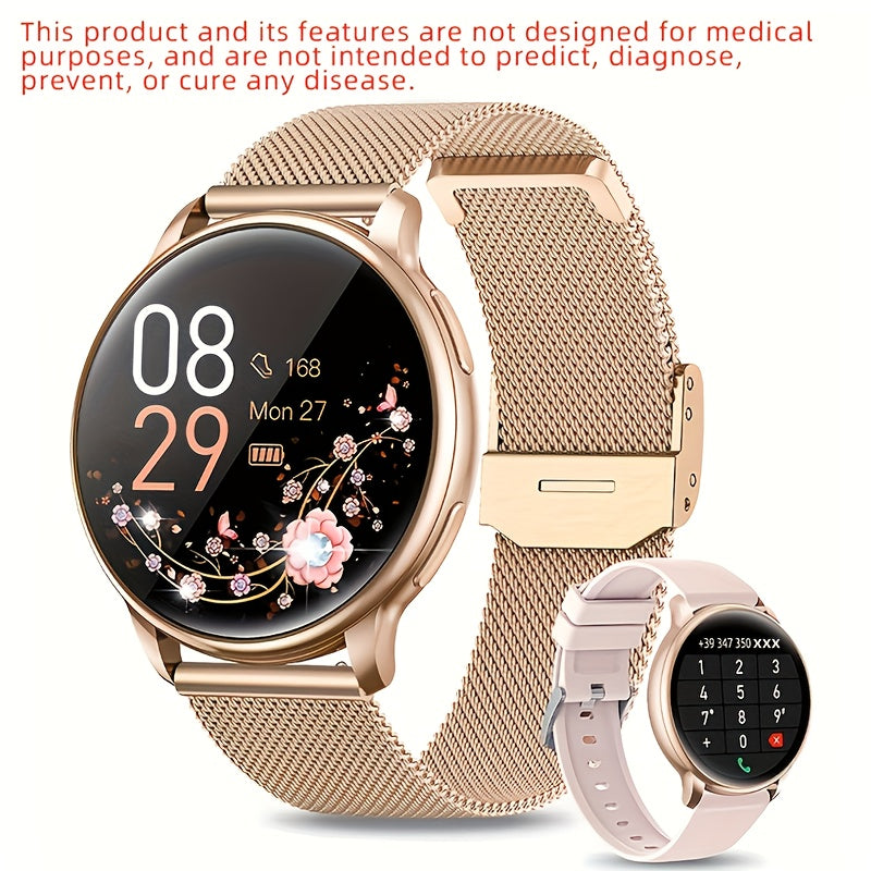 Smartwatch with Wireless Call/Dial, Female Functions, Sleep, 19 Sports Modes, Music Player, Pedometer - Perfect Birthday Gift for Men & Women, Christmas, Halloween, Smartwatches For Android & Ios