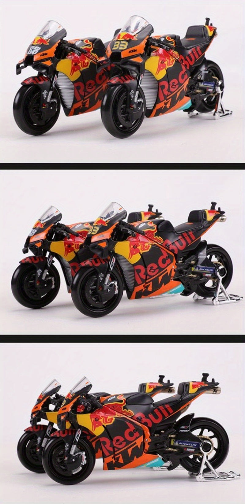Maisto 1:18 2021 Red Bull KTM Factory Racing #88 #33 Die Cast Vehicles Collectible Motorcycle Model Toys Christmas Halloween Gift