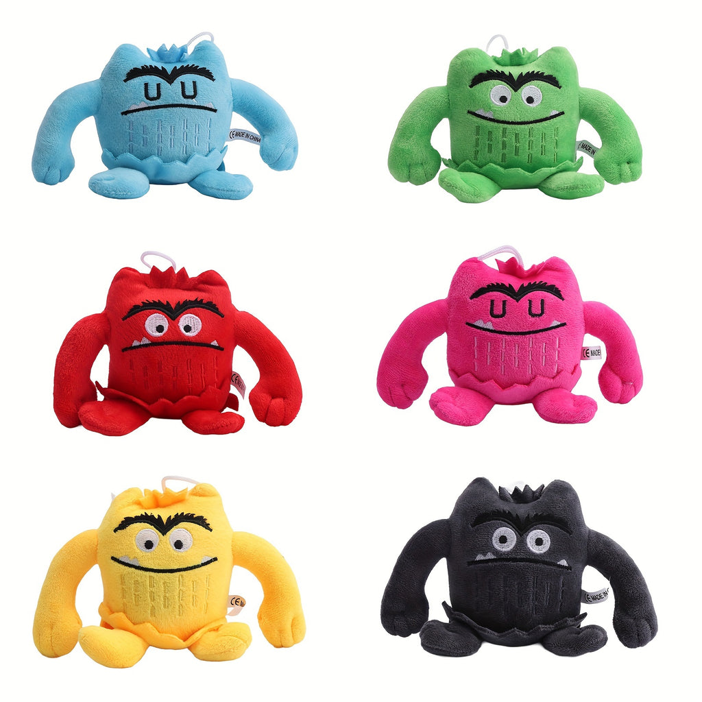 6pcs Adorable Emotional Monster Plush Toys - Soft, Cuddly, Colorful Friends for Kids - Develops Emotional Intelligence, Encourages Empathy, and Fosters Imagination