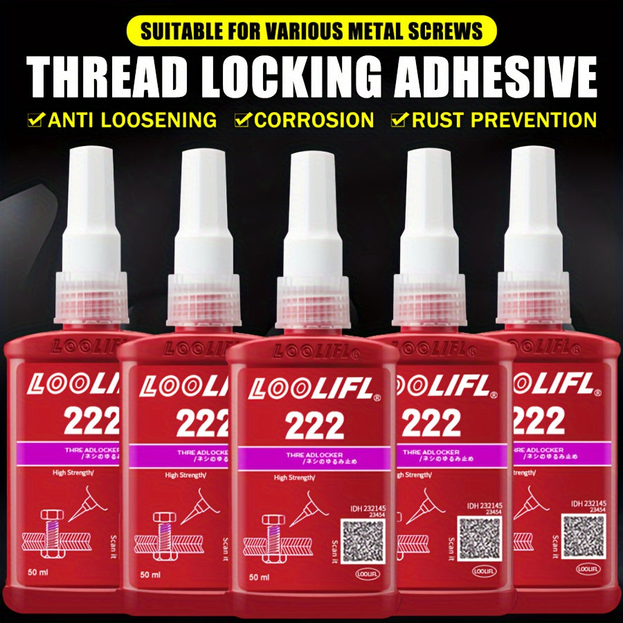 1/3pcs Multifunctional Vitamin Adhesive 222/243 Medium High Strength Screw Glue Medium High Strength Automotive Special Screw Glue Anti-slip Fastening Anaerobic Glue Removable And More