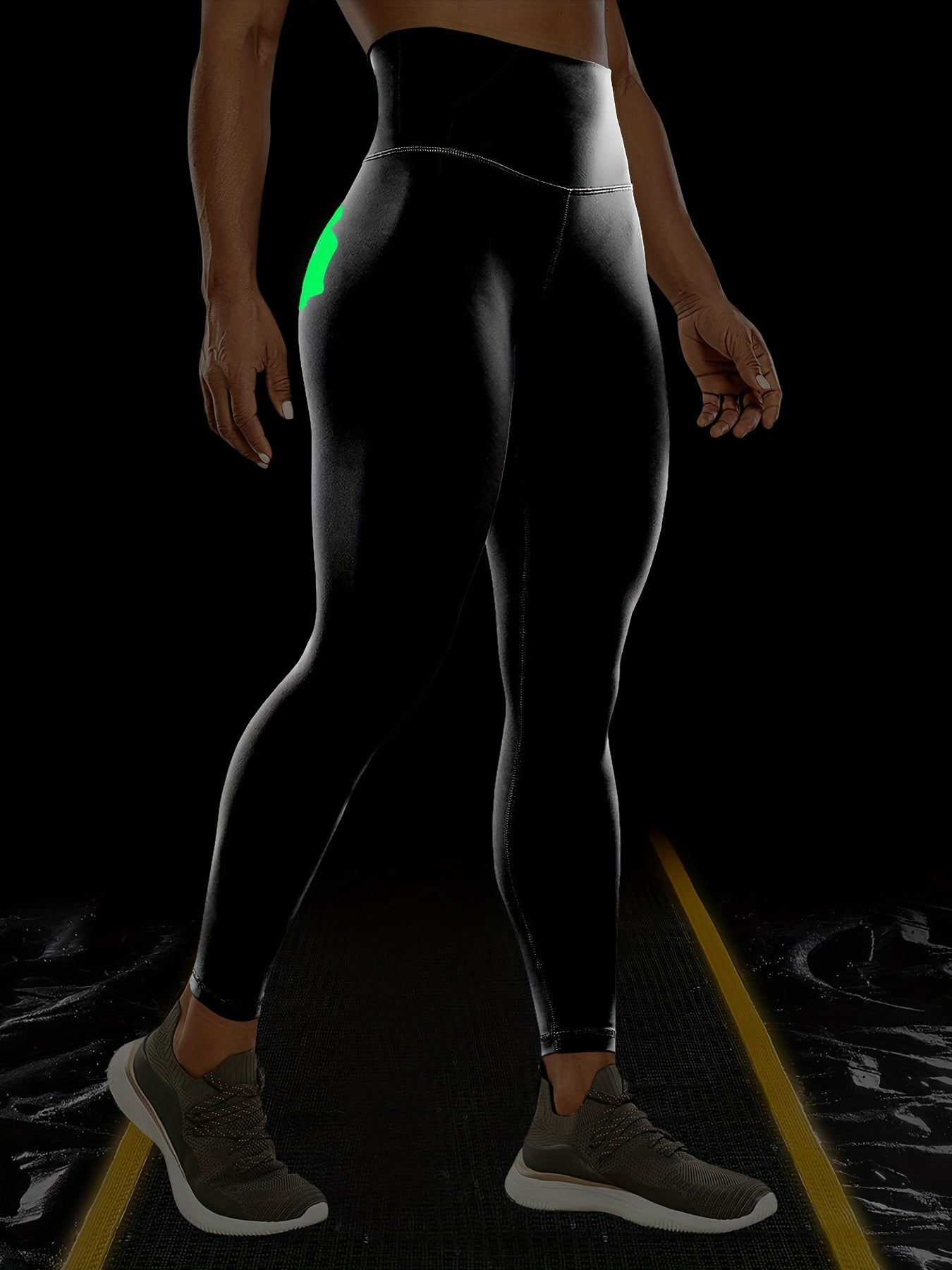 Vibrant Skeleton Hands Printed High Waist Sports Yoga Leggings