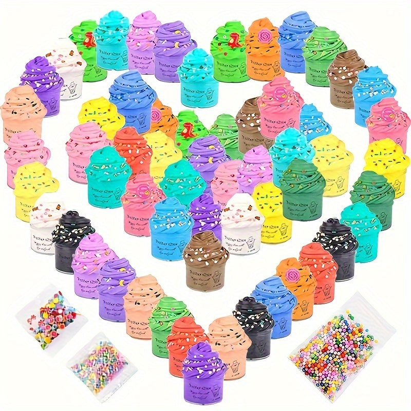 60pcs Mini Butter Slime Kit - Perfect Party Favors for Youngsters, Relax Toys, Ideal for Birthday Gifts & Holiday Stocking Stuffers