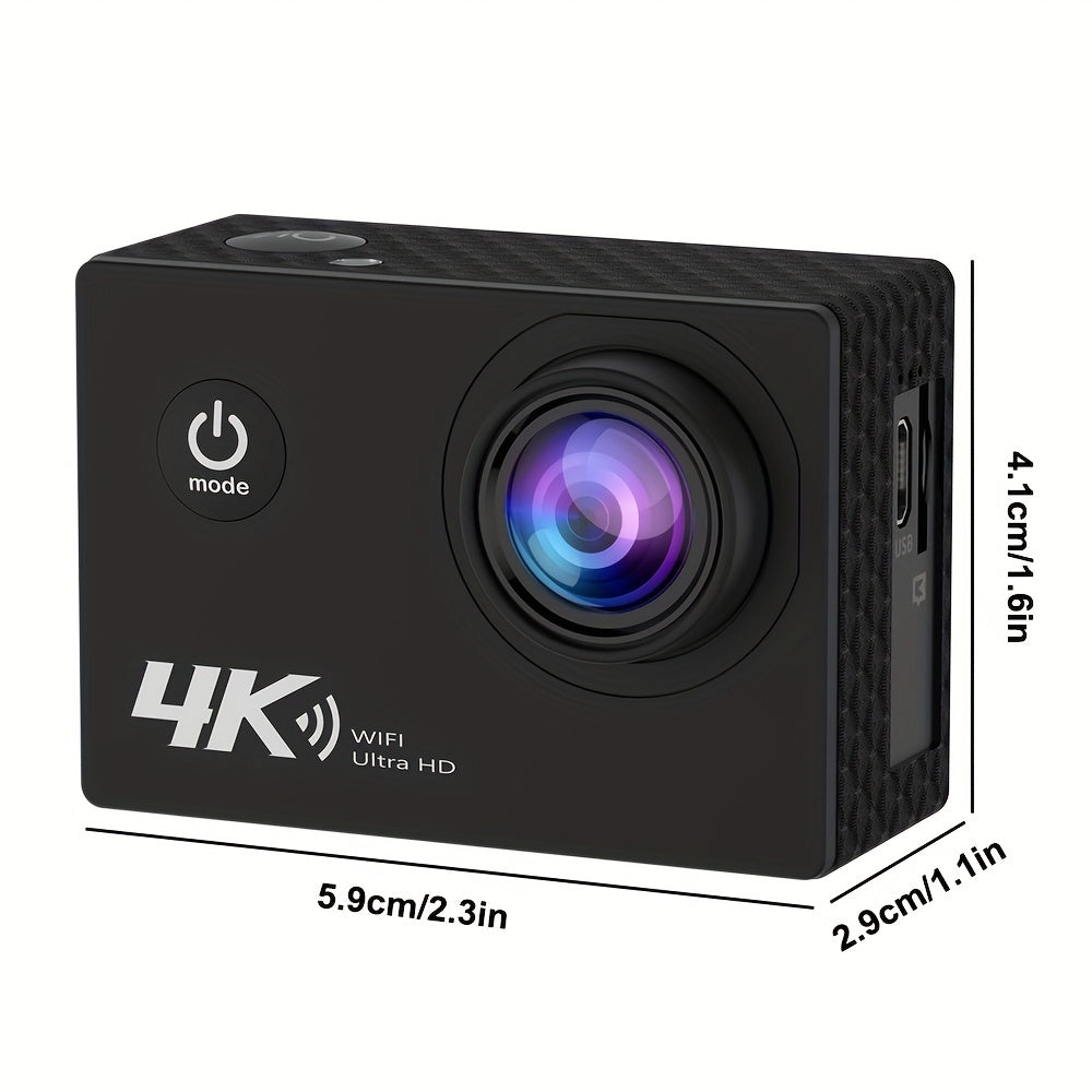 4K30FPS-action camera ultra high definition underwater camera, High Quality, outdoor sports camera with wifi send 32GB memory card