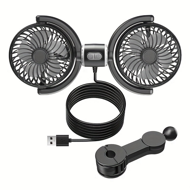 New  Rear Seat Dual-Head , Three Wind Speed Levels, 5-Blade
