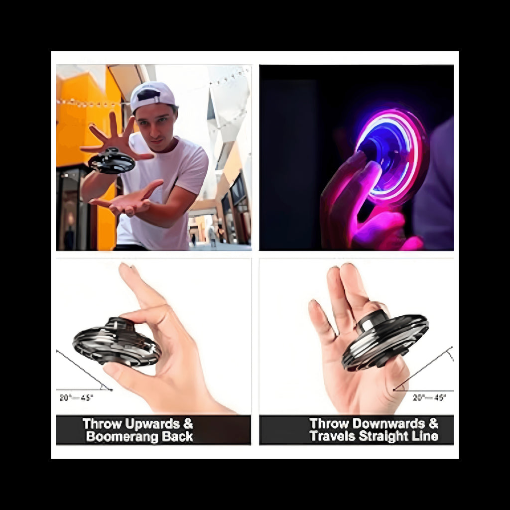 5th Generation Manual Mini Drone, UFO Magic Flying Ball With Lights, Floating Boomerang Fidget Spinner, Toys, Sensing Aircraft, 3-second Start, USB Charging, Gorgeous Lights Halloween Christmas Gifts