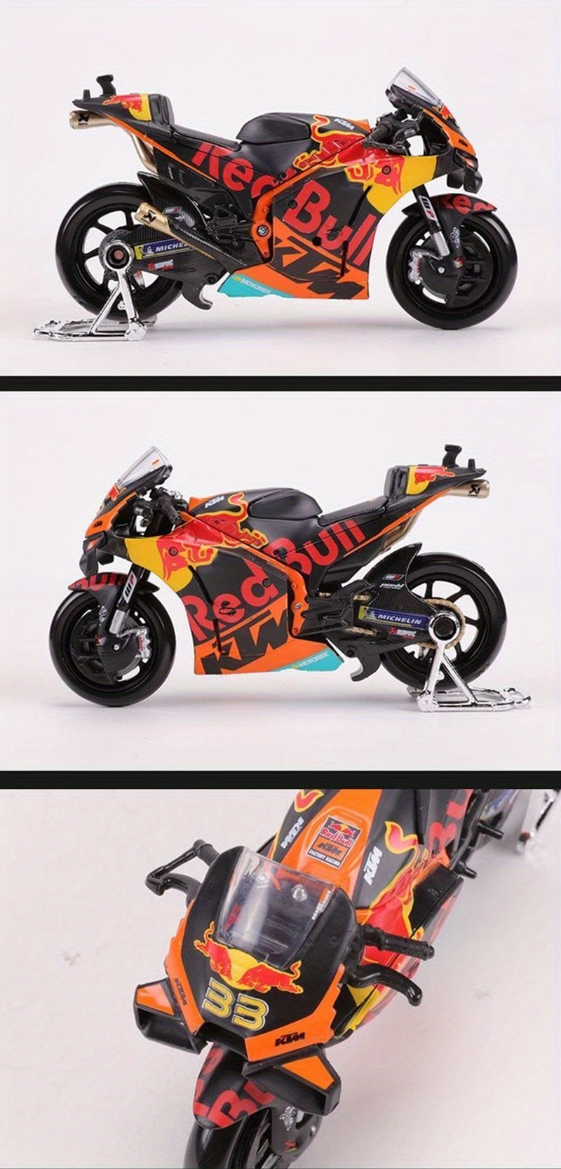 Maisto 1:18 2021 Red Bull KTM Factory Racing #88 #33 Die Cast Vehicles Collectible Motorcycle Model Toys Christmas Halloween Gift
