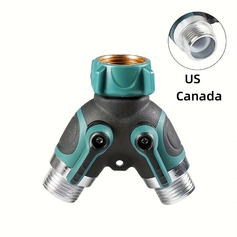 New Model Irrigation Dual-Direction Soft Hose Branch Connector, American Standard 3/4 Inch Garden Tap Branch Drip Irrigation Adapter Splitter
