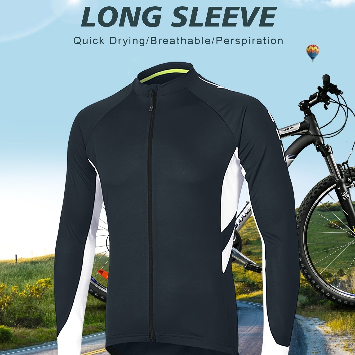 Quick-drying Breathable Men's Cycling Jersey with Pocket and Zipper