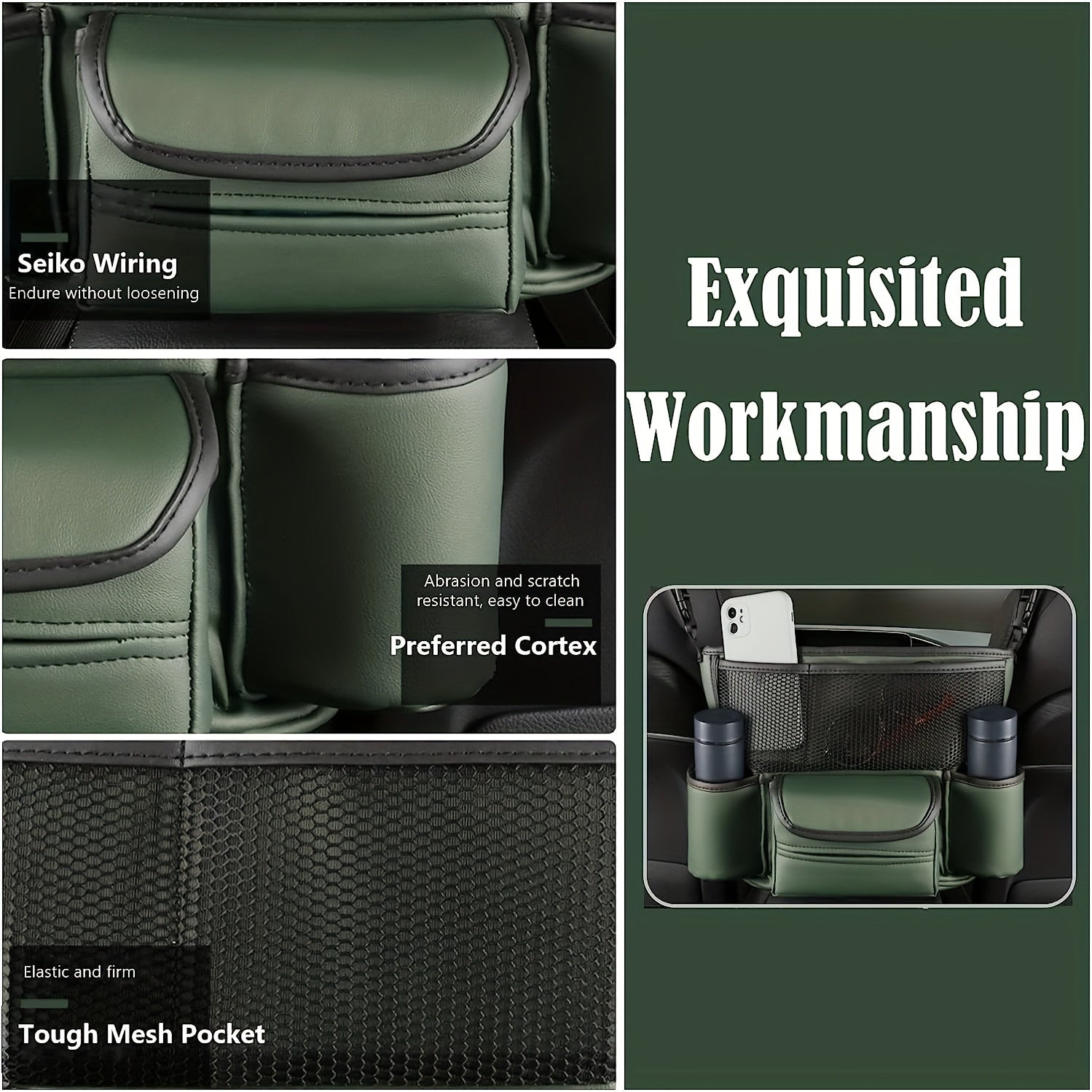 Large Capacity Car Purse Holder - Spacious Organizer for Document, Phone, and Accessories Storage - Premium Automotive Console Accessory for a Clutter-Free Car Interior