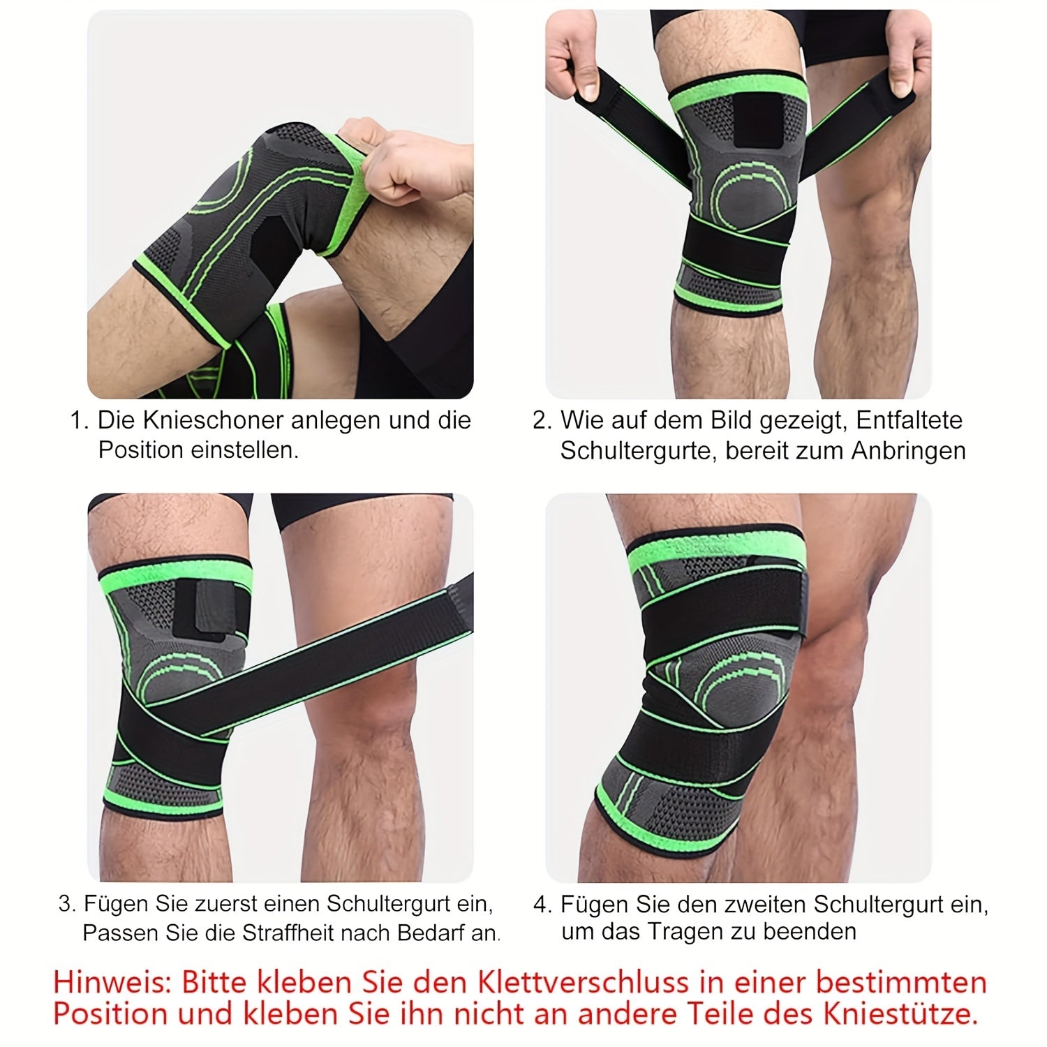 1pc Strap Knee Protector Sports Knee Support Adjustable Compression Breathable Joint Protection Sports Knee Protector Strap Compression Basketball Running