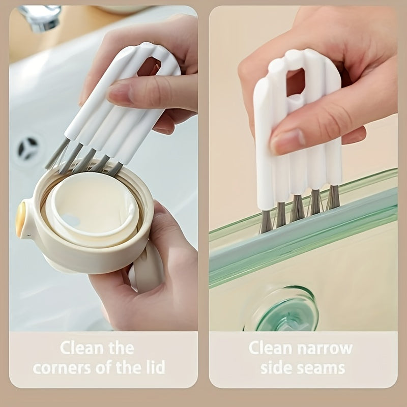 Multifunctional Flexible Gap Brush Cup Cover Groove Nipple Bottle Gap Brush Household Soft Bristles Cleaning Brush Keyboard Tool