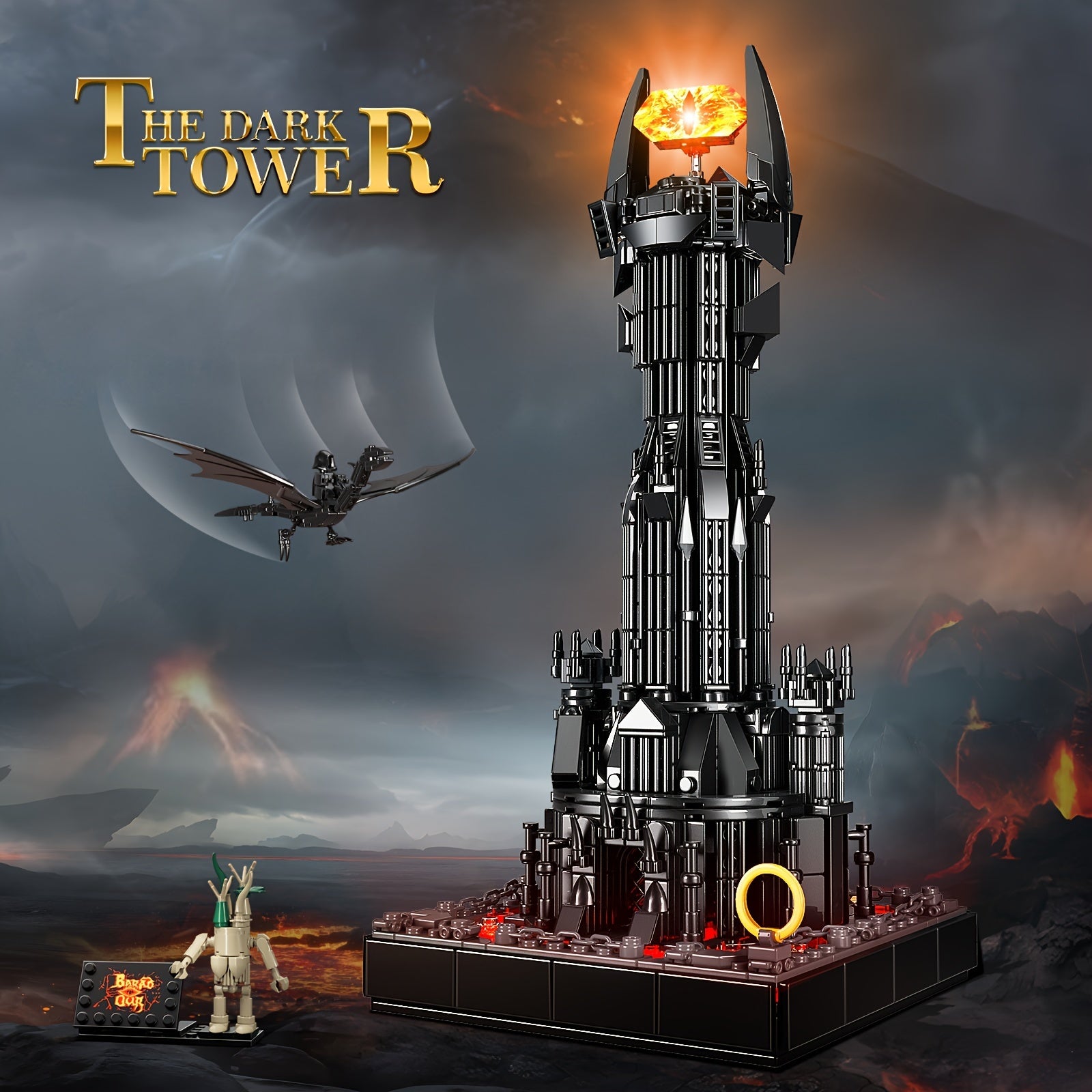 779 Pieces Popular Movie Architecture Black Tower Building Blocks Playset Fan Must Buy Toys Handmade Building Exquisite Room Decorations Collectible Best Gift for Friends