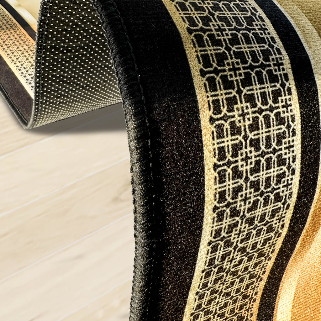 [Golden Diamond Velvet] European Style Luxurious Golden Diamond Velvet 1pc | Hotel Welcome Long Rugs, Villa Entrance And Corridor Golden Decorative Carpet, Banquet Hall Stylish Machine Washable Carpets, Airport Lounge Soft Ru