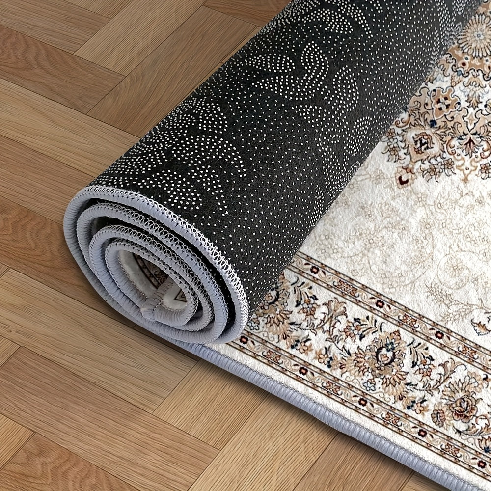 Velvet Living Room Mat: Fresh And Minimalist Design, Anti-Slip for a Cozy Bedroom, Machine Washable, Durable, Soft, Safe, And Easy to Clean – Perfect for Rooms, Kitchens, Or Dining Areas, Rugs for Living Room, Living Room R