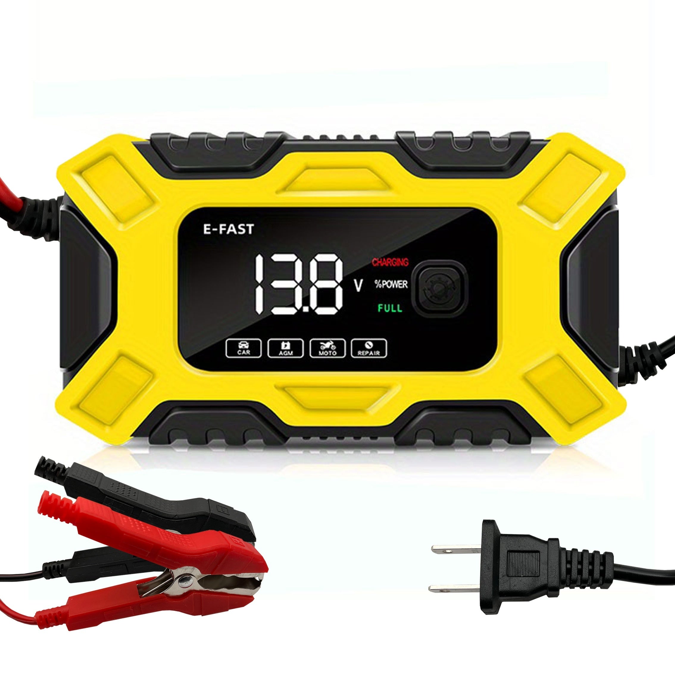 [Besper Smart Battery Charger] Besper 12V 6A Smart Battery Charger - Automatic Pulse Repair - AGM/Gel/Lead Acid Compatible for Cars, Trucks, Motorcycles & Lawn Mowers