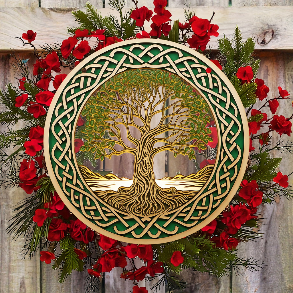 1pc Tree Of Life Window Decor, Artistic Home Ornament, Whimsical Garden Decor, Sun Catcher, Shade Umbrella, Perfect Gift For Mom, Family, Lover, Friends, Acrylic Wreath Plaque, Summer Courtyard & Door Welcome Sign, 6''x6''/15