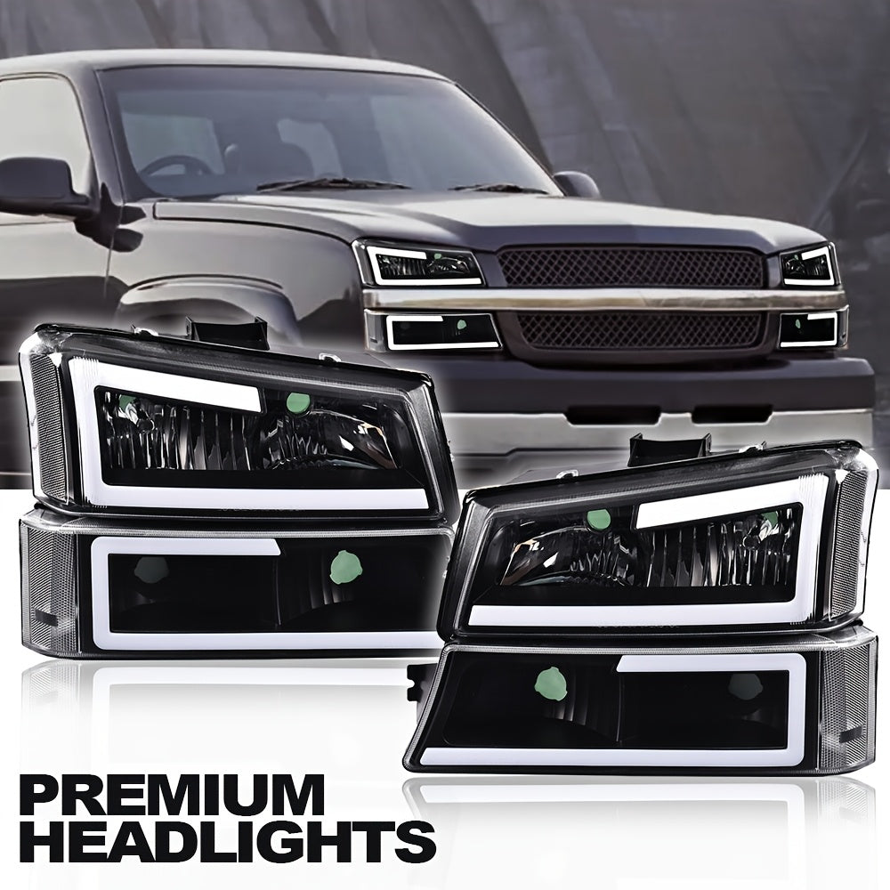 LED Headlight Left & Right Fit for Chevy for Silverado 1500 2500 3500 HD