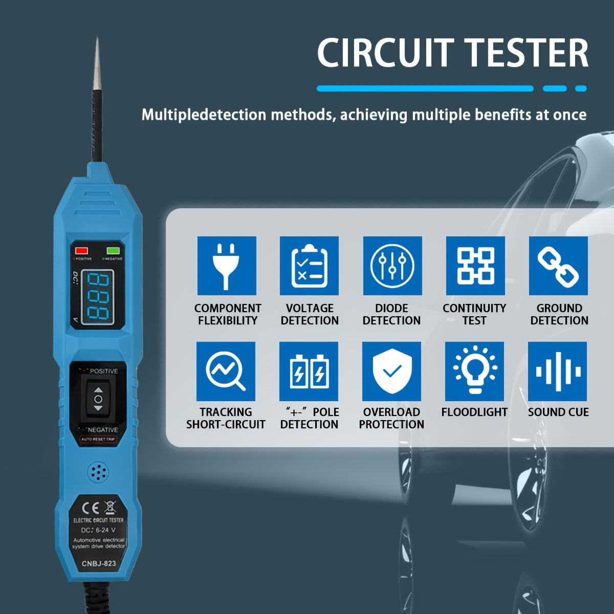 [Power Circuit Tester] 3.5V-36V Multifunctional Power Circuit Tester | 12V Probe Tester, Automotive Short Circuit Breaker Finder Tool, Power Voltage Tester For Continuity Testing/Test Light