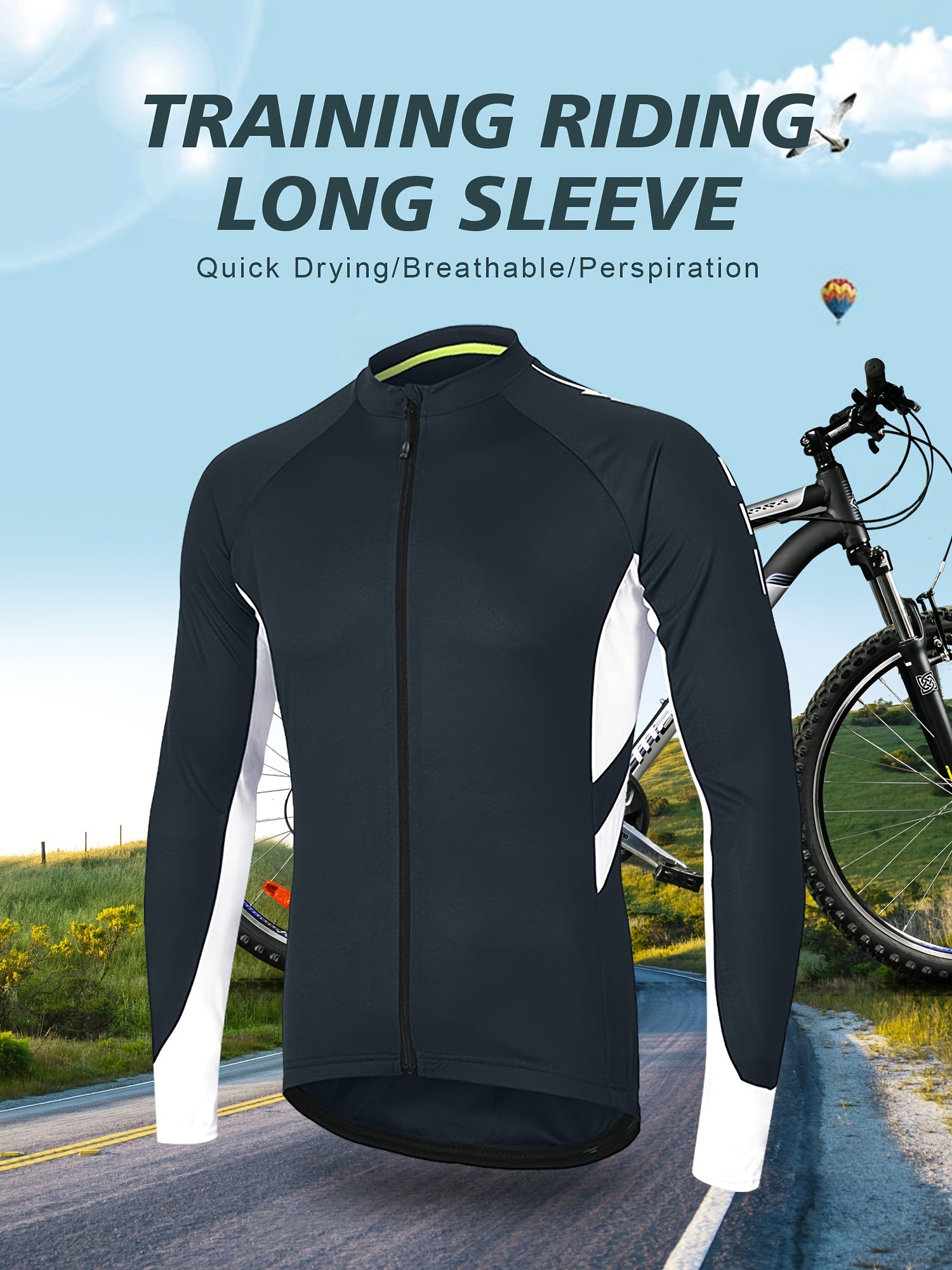 Quick-drying Breathable Men's Cycling Jersey with Pocket and Zipper