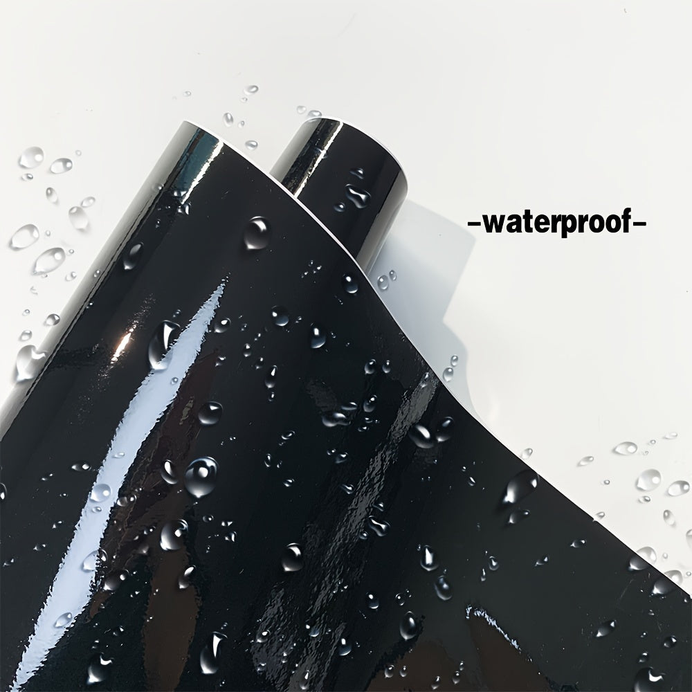 High Gloss Black Vinyl Car Wrap Roll with Free Squeegee, 19.69x78.74 inch PVC Film for Engine Hood & Motorcycle Paint Protection, Scratch-Resistant Automotive Vinyl Wrap for Various Models