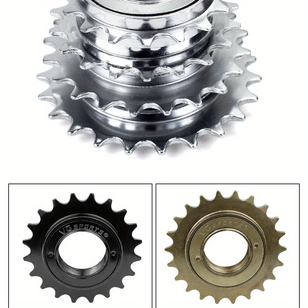 1pc VG Sports 16T/18T/20T/22T/24T 34MM Bicycle Flywheel Single Speed Bicycle Flywheel Sprocket 1 Speed Gear For BMX Flywheel Sprocket Gear Bike Accessories