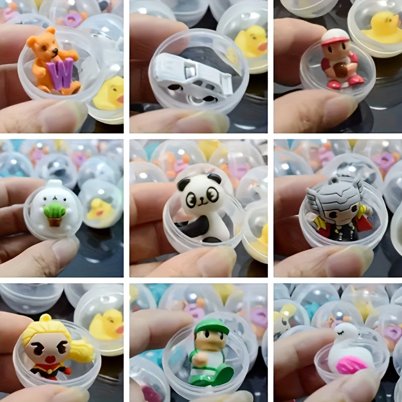 20pcs Novelty Relax Toy Set - Fun Mixed Surprise Eggs, Capsule Toys & Puppet Models - Perfect for Birthday Gifts, Christmas & Halloween Party Favors