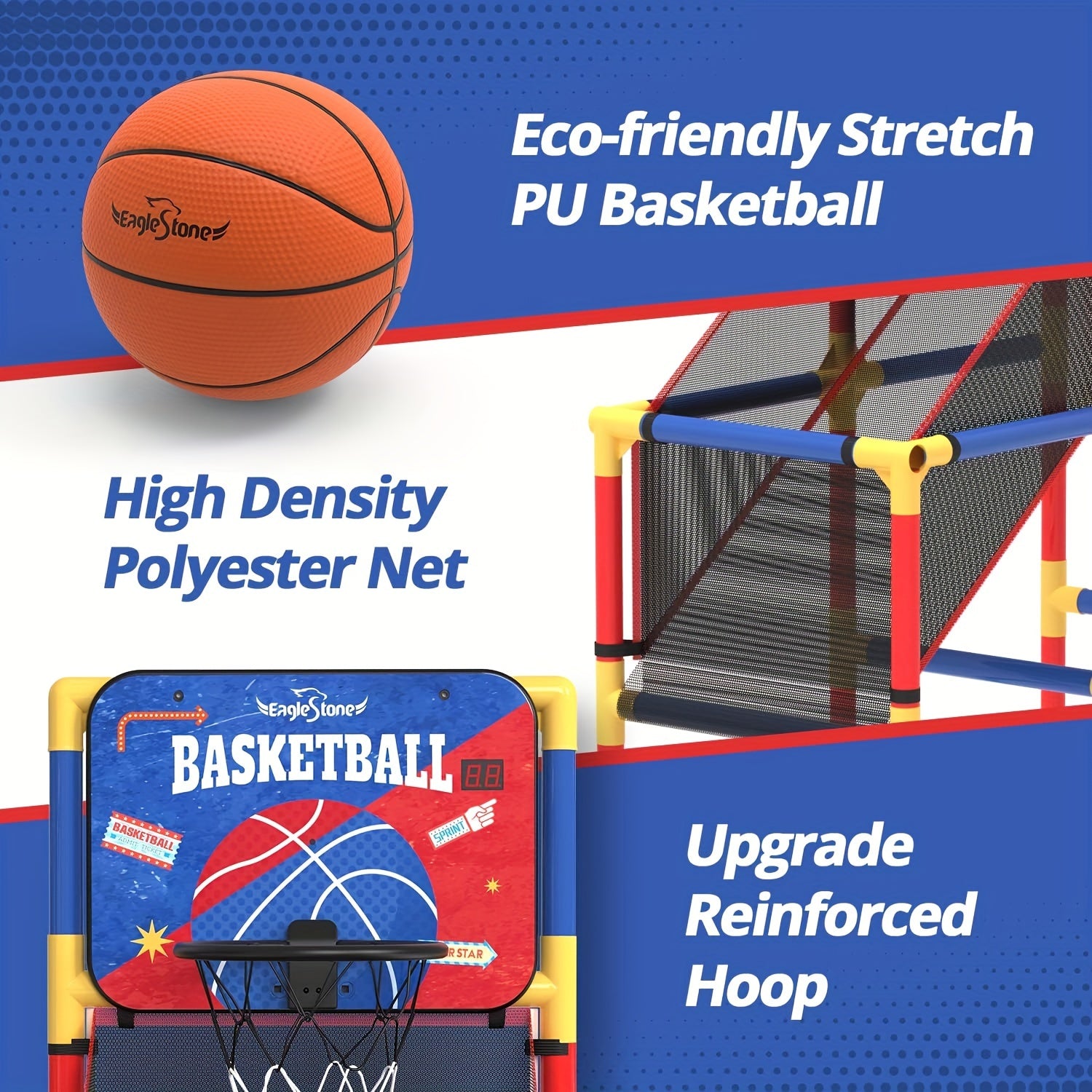 Kids Basketball Hoop Arcade Game W/Electronic Scoreboard Cheer Sound, Basketball Hoop Indoor Outdoor W/4 Balls, Basketball Game Toys Gifts For Kids 3-6 5-7 8-12 Toddlers Boys Girls