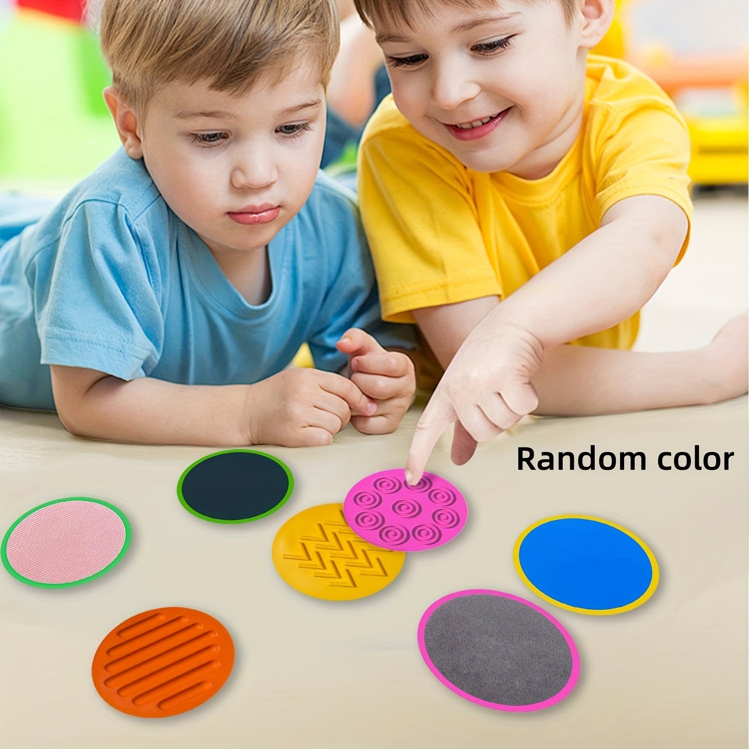 10pcs Silicone Sensory Floor Mats for Kids - Non-Toxic,