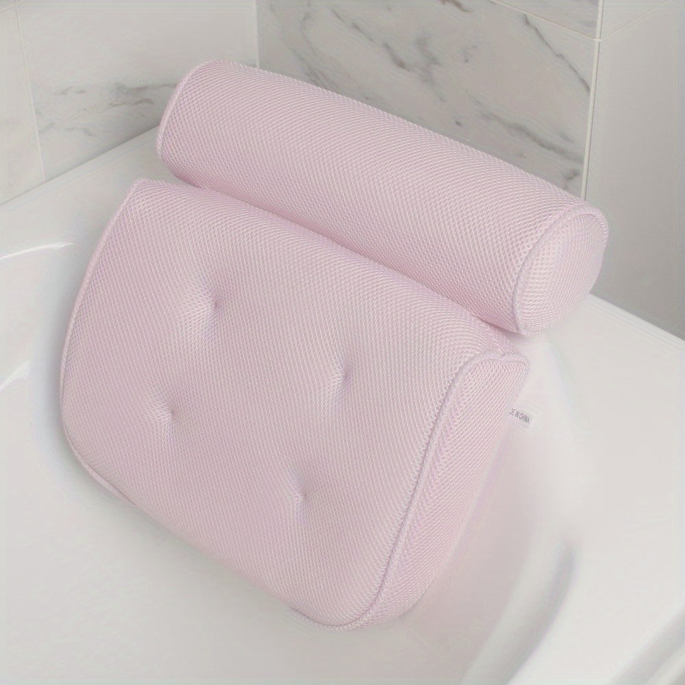 1pc Luxury Spa Bath Pillow with Strong Non-Slip Suction Cups for Comfortable Bathing and Support of Head, Back, Shoulder, and Neck, Valentine's Day gift for girlfriend