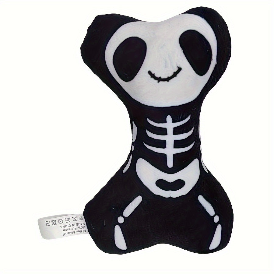 Halloween-Themed Squeaky Dog Bone Toy -