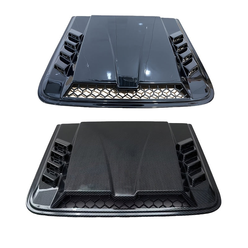Polished ABS Universal Car Hood Vent Cover - Front Placement Automotive Hood Scoop with Air Flow Inlet for Enhanced Cooling - Fits Most Vehicles