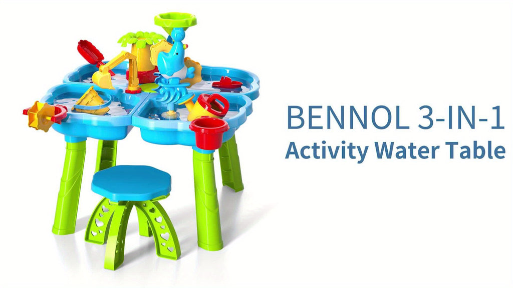 Water and Beach Four-leaf Clover Shape Table Toys, Summer Outdoor Activity for Youngsters Youngsters Boys and Girls