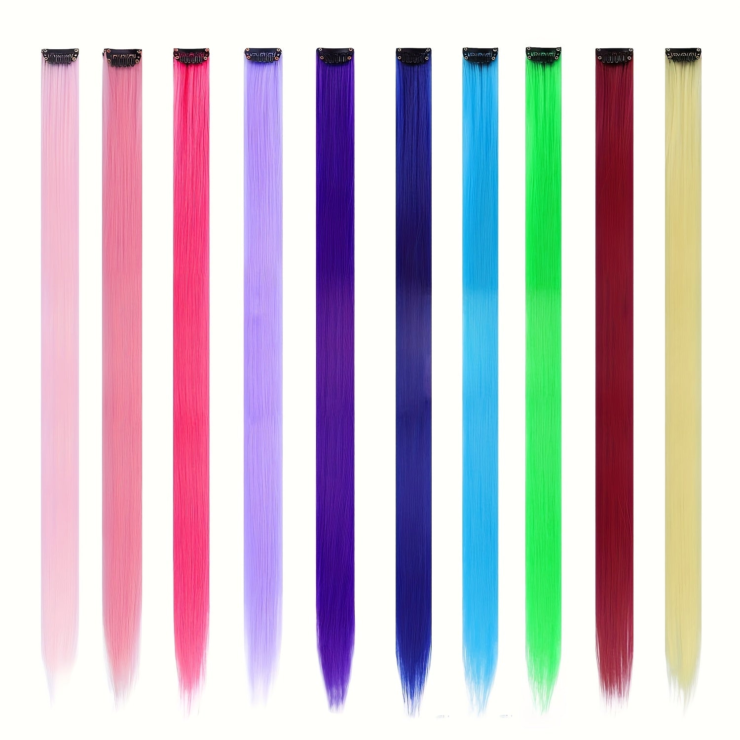 10 Pack HUAQIN Clip-In Hair Extensions for - 18 Inch