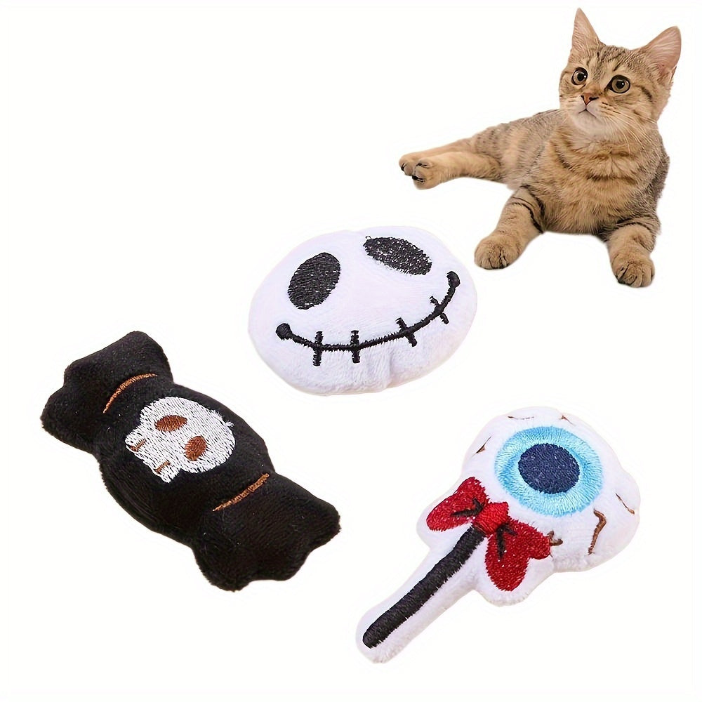 Halloween-Themed Plush Cat Toy - Small, Battery-Free Interactive Play Accessory For Cats Cat Toys Cat Accessories