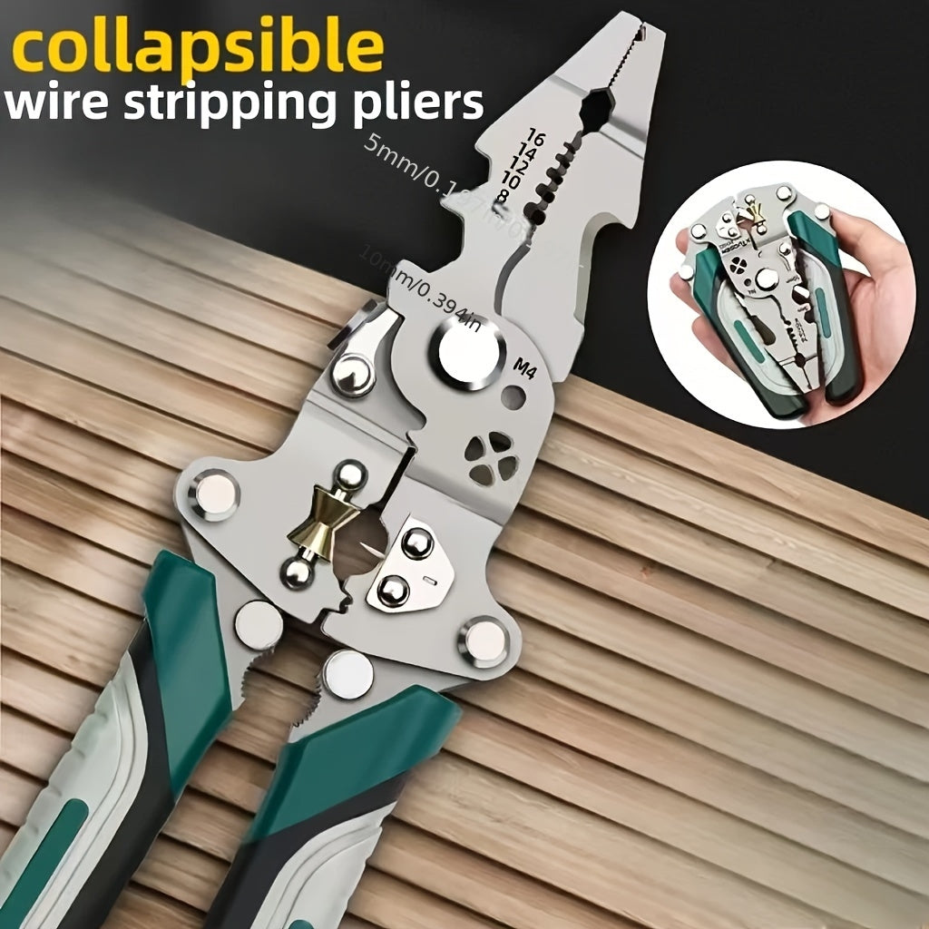 1pc Heavy-Duty Industrial Wire Stripping Pliers -
