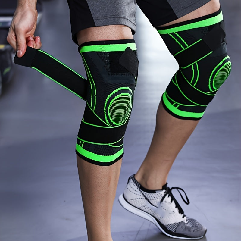 1pc Strap Knee Protector Sports Knee Support Adjustable Compression Breathable Joint Protection Sports Knee Protector Strap Compression Basketball Running