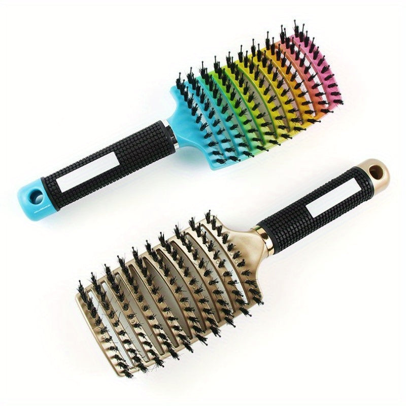 1pc Curved Vented Professional Detangling Hair Brush | Magic Scalp Massage Comb for Women