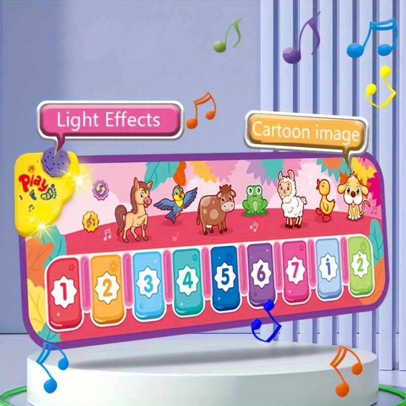 Kids' Interactive Piano Keyboard Dance Mat - Battery-Powered, Early Learning Toy For Ages 3-6, Perfect Birthday Gift Piano For Kids Musical Toys For Toddlers