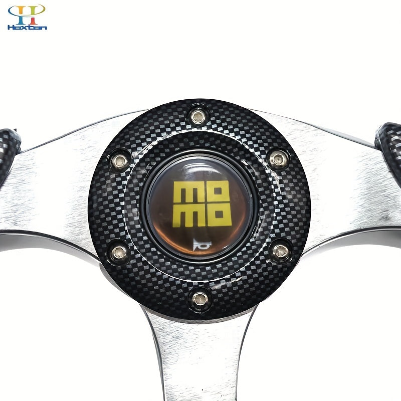 320mm Lightweight Racing Steering Wheel - Durable Aluminum Frame, Soft PU Grip - Universal Fit for Sports Cars