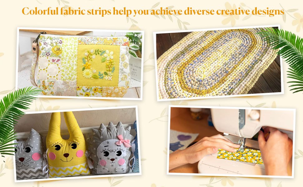 80 pre-cut jelly roll strips, assorted yellow floral print cotton fabric, 2.5 x 19.7 inches, suitable for sewing, jelly roll rugs, and DIY projects
